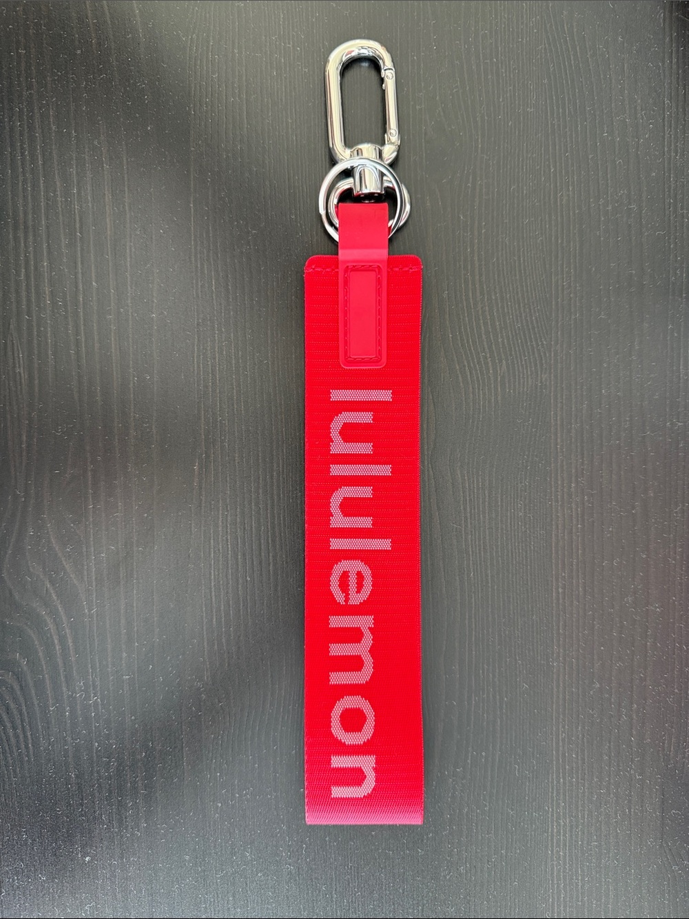 lululemon athletica Red Logo Key Fob Strap